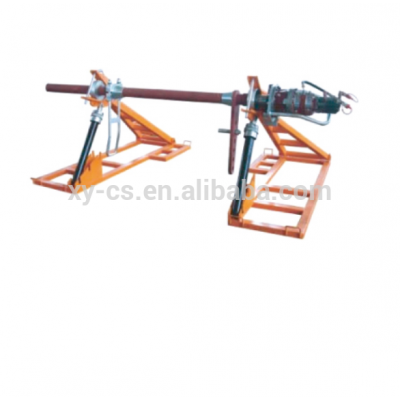 10Ton-15Ton Large Capacity Hydraulic Conductor Reel Stands Cable Drum Jack Connect with Hydraulic puller tensioner