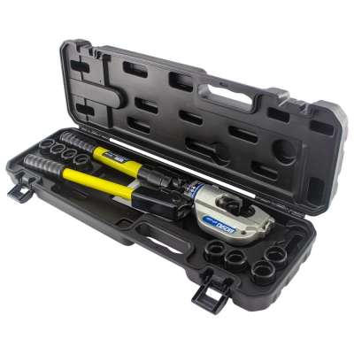 EP-430 cable lug hydraulic hand crimper with safety valve hexagonal crimp type